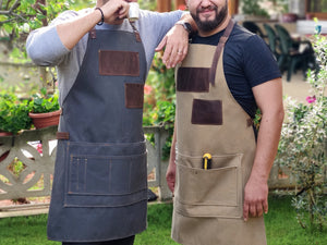 Waxed Canvas and Leather Apron For Men / For Women