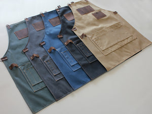 Waxed Canvas and Leather Apron For Men / For Women