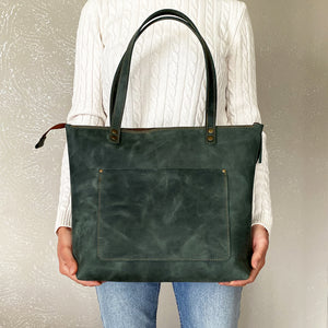 Leather Tote Bag For Women - Large