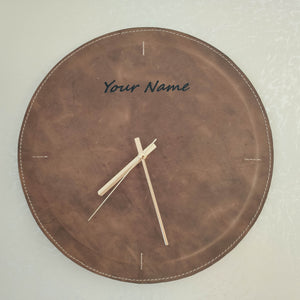 Leather Round Wall Clock