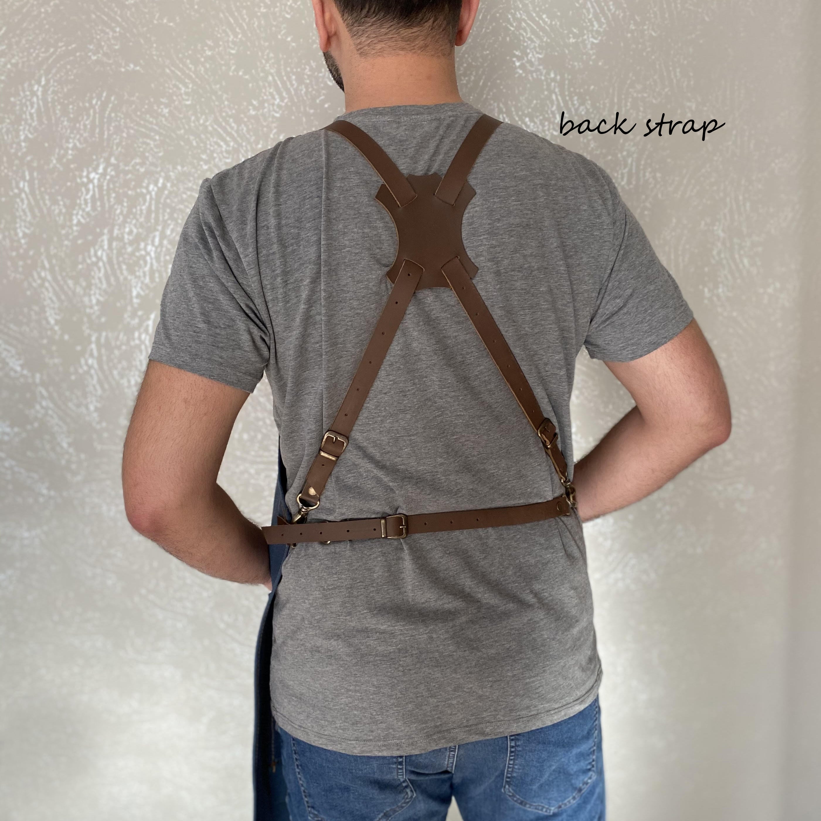 Waxed Canvas and Leather Apron For Men / For Women